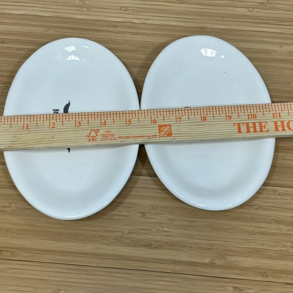 Rae Dunn HALLOWEEN Oval Plates, Hocus Pocus, And‎ Trick Or Treat ceramic